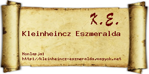 Kleinheincz Eszmeralda névjegykártya